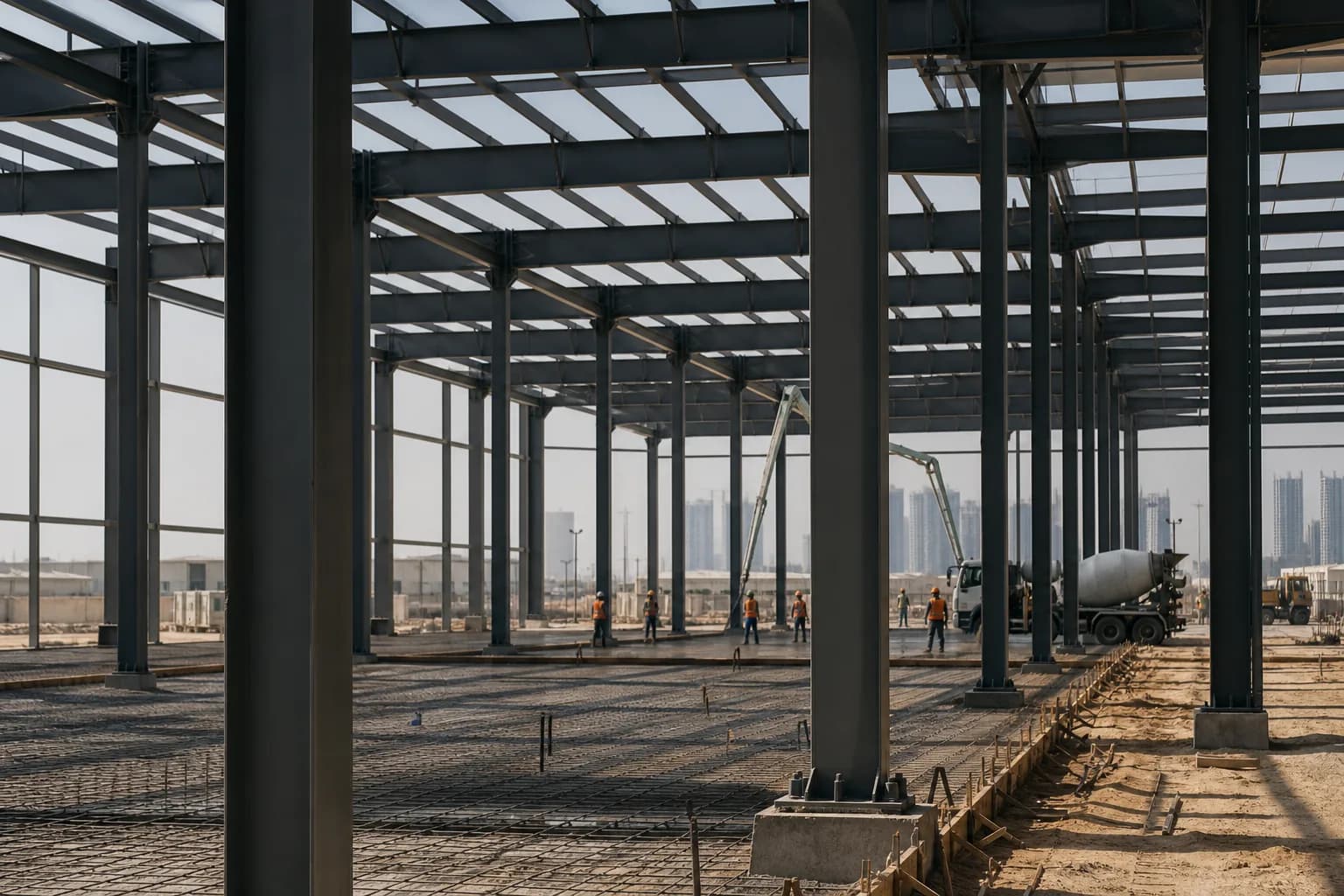 Al Layan Warehouse Cluster — built condition